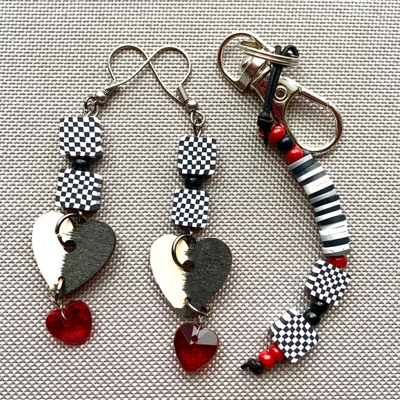 Keychain | Handmade Keychain | Beaded Keychain | Earrings | Handmade Earrings - Picture 3 of 16